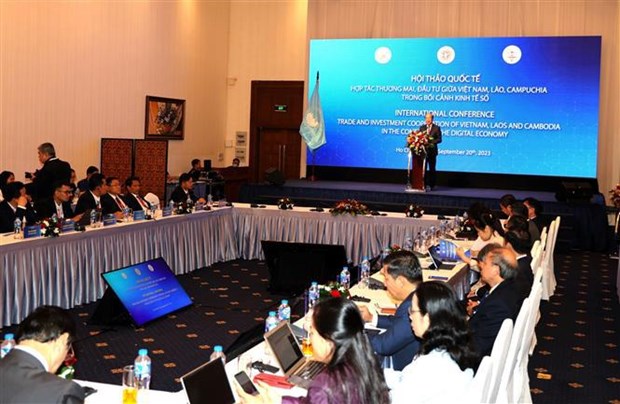 Int'l conference discusses Vietnam-Laos-Cambodia cooperation in digital economy hinh anh 1