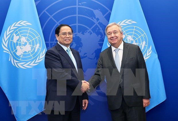 PM Chinh meets with UN ​Secretary-General hinh anh 1