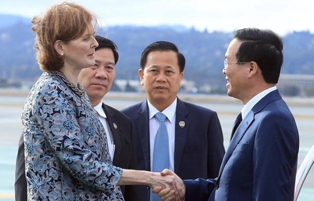 President Vo Van Thuong arrives in San Francisco, starting working programme at APEC 2023