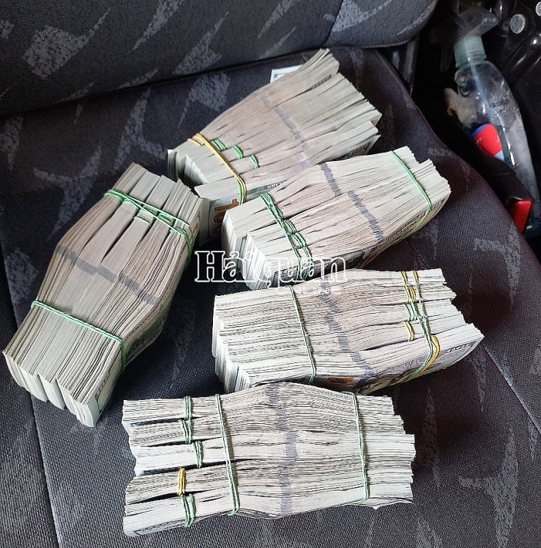 Total seized foreign currency valued at US$250,000