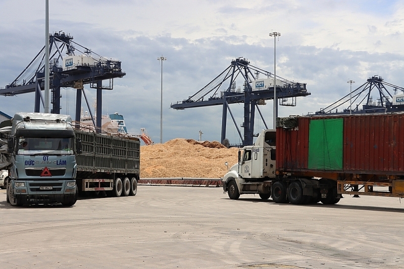 Import – export activities took place at Vung Ang port. Photo: H.Nụ