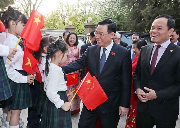 NA Chairman meets Vietnamese community in China hinh anh 1
