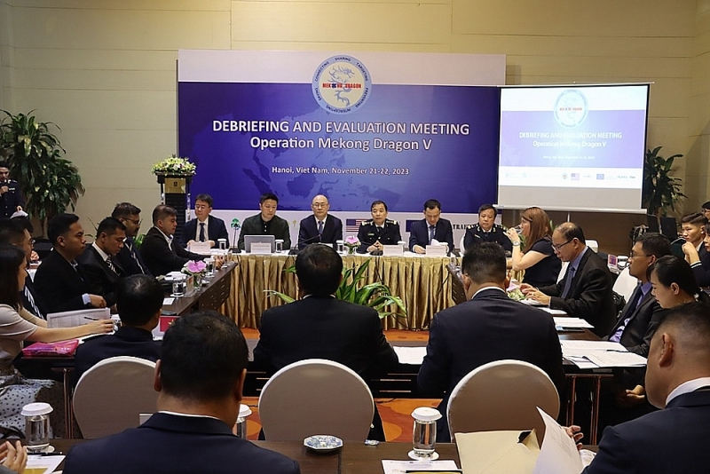 Conference summarizing the Mekong Dragon Campaign phase 5 on November 21, 2023. Photo: Thái Bình