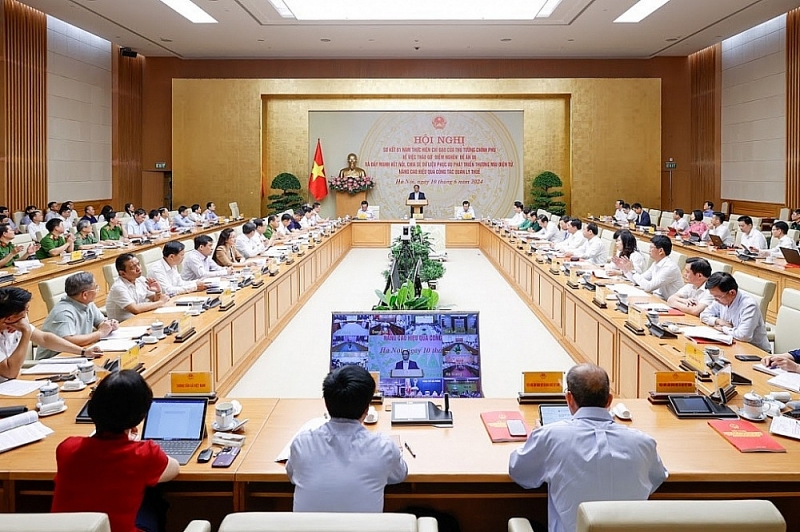 Prime Minister Pham Minh Chinh made a speech. Photo: VGP
