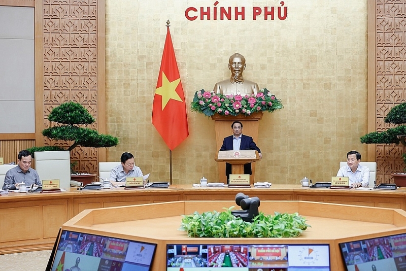 The Prime Minister and Deputy Prime Ministers attend the session. Photo: VGP