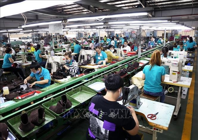 At an apparel factory in Ho Chi Minh City (Photo: VNA)