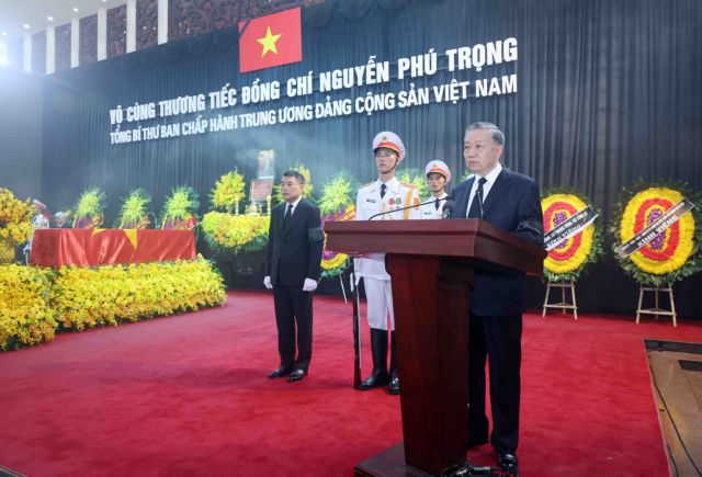 Memorial service for Party General Secretary Nguyễn Phú Trọng