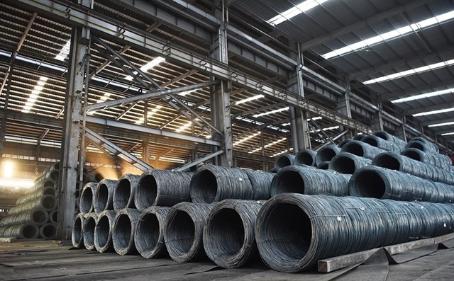 Hot rolled coils in storage at a facility in the northern province of Ha Nam. (Photo: VNA)