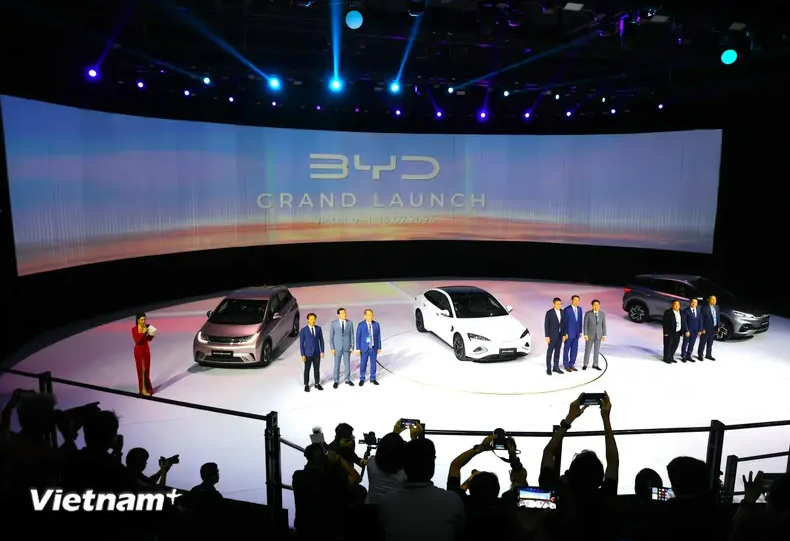 the EV maker BYD introduces its brand with three key lines on July 18 in HCM City (Photo: VNA)