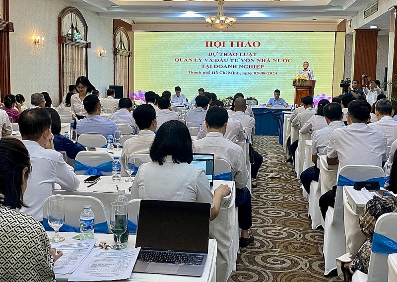 Workshop to collect opinions on the draft Law on Management and Investment of State Capital in Enterprises held on August 5, 2024 in Ho Chi Minh City Photo:T.D