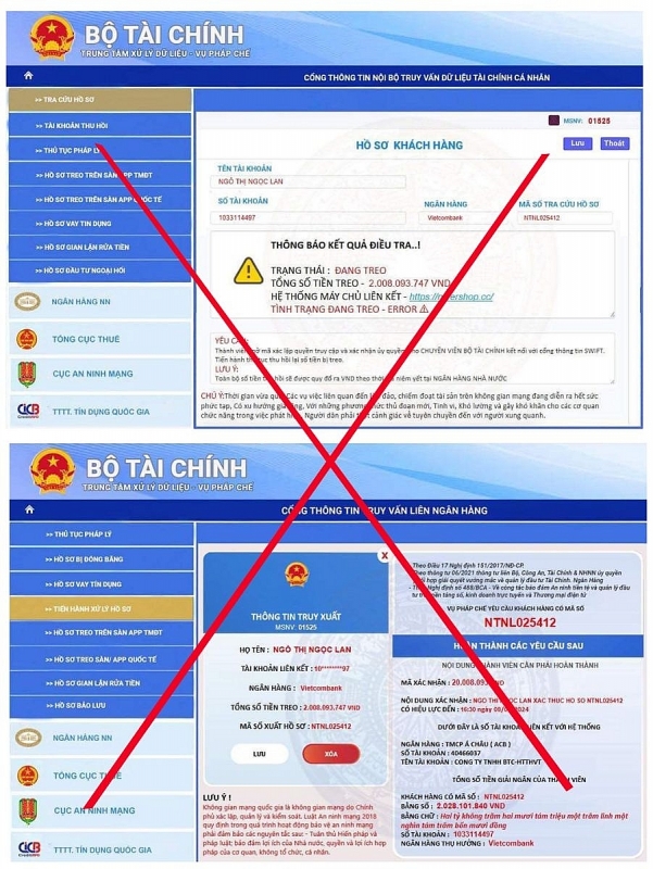 Documents, seals websites of the Ministry of Finance and signatures of leaders of the Ministry of Finance are forged.