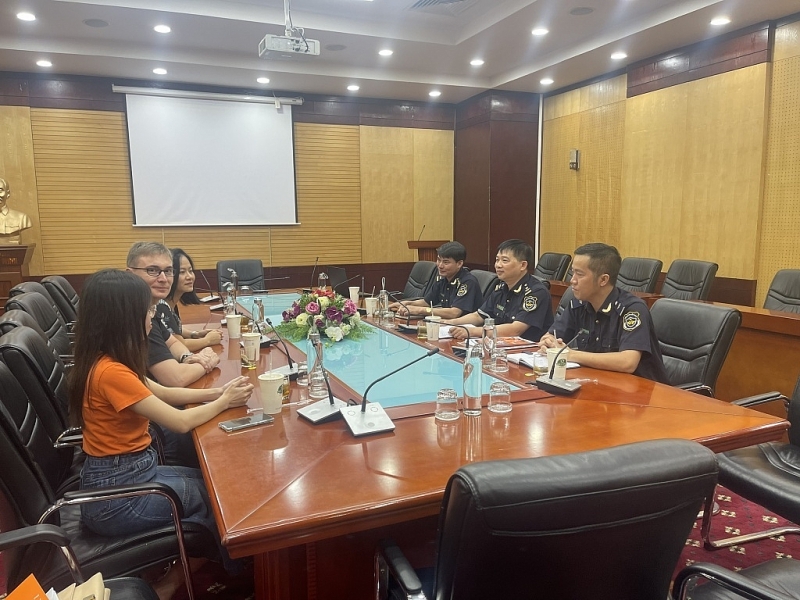 Representatives of Team 4 in the working session with Blum Vietnam Co., Ltd. on July 31, 2024. Photo: Team 4