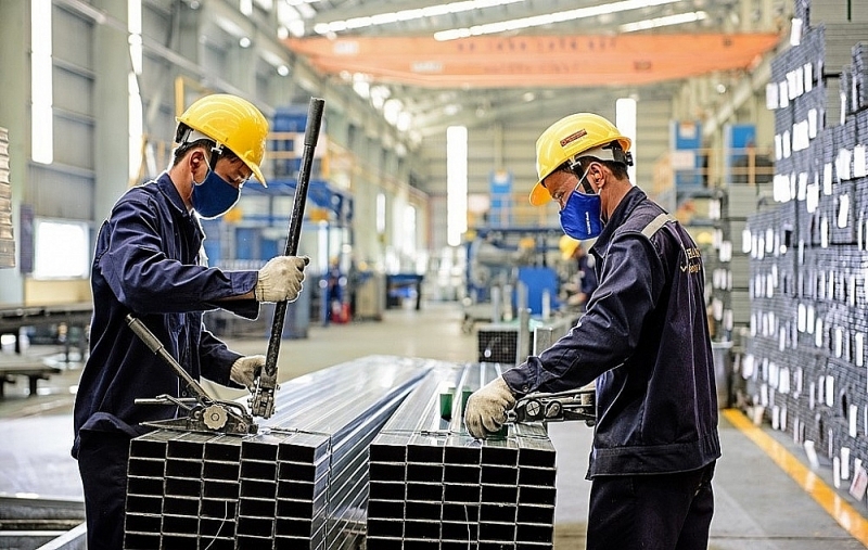 Production and sales of finished steel products both have growth in the first 6 months of 2024. Photo: HSG