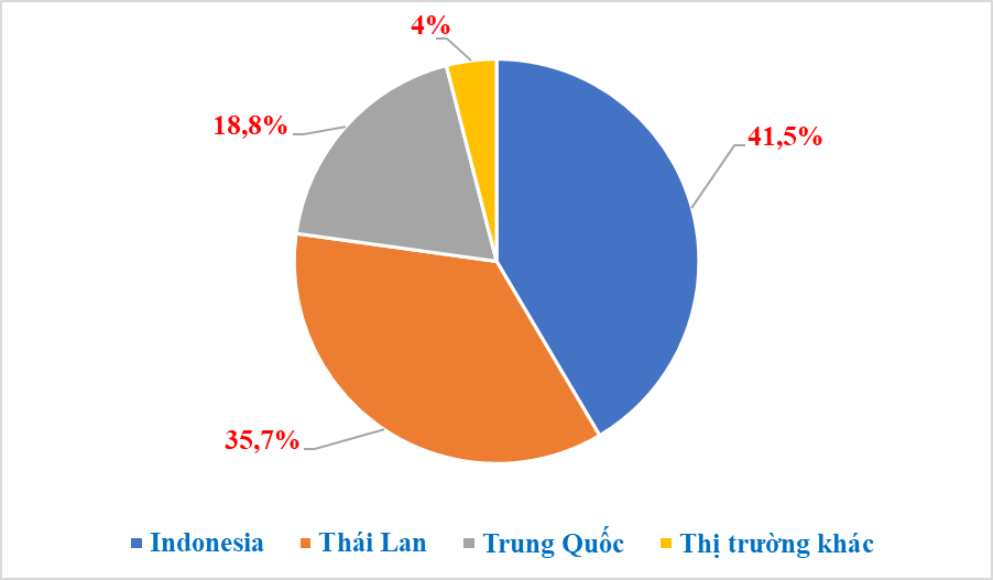 Structure of imported cars by market, from the beginning of the year to the end of July 2024. Sketched by T.Binh.