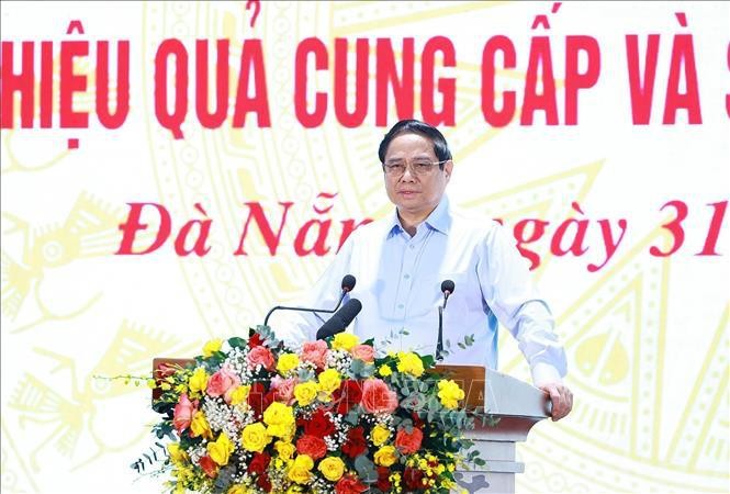 PM Pham Minh Chinh speaks at the conference. (Photo: VNA)