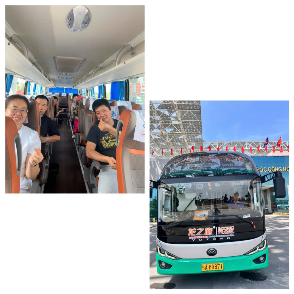 Passengers on the special bus route Phong Linh Bus Station, Nanning (China) - Bai Chay Bus Station, Ha Long (Vietnam).