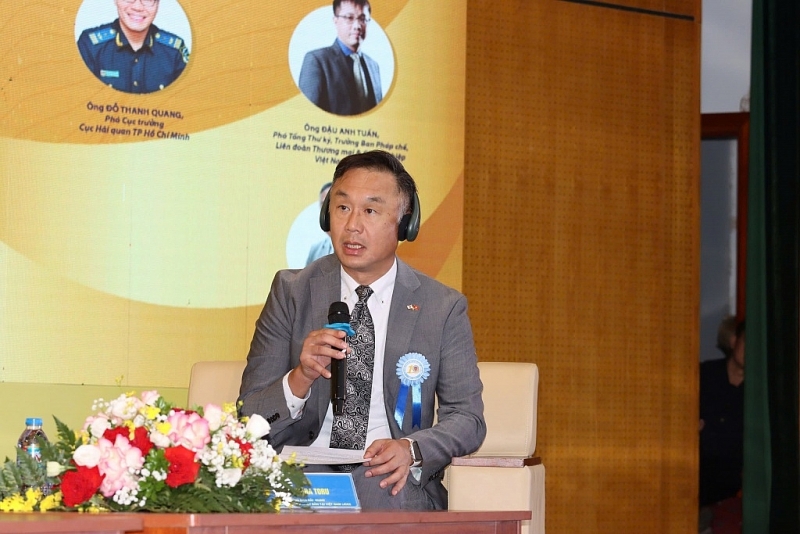 Mr. Yoshihara Toru, Head of Customs, Japan Chamber of Commerce and Industry in Vietnam (JCCI) shared at the Customs-Business Forum 2024. Photo: Thái Bình