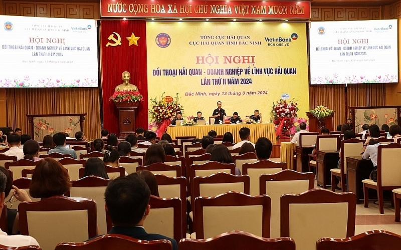 Bac Ninh Customs Department organizes the 2nd Customs-Business Dialogue Conference in 2024 (August 13, 2024) to listen to and resolve difficulties for the business community. Photo: Quang Hung