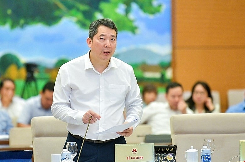 Deputy Minister of Finance Cao Anh Tuan speaks at the session