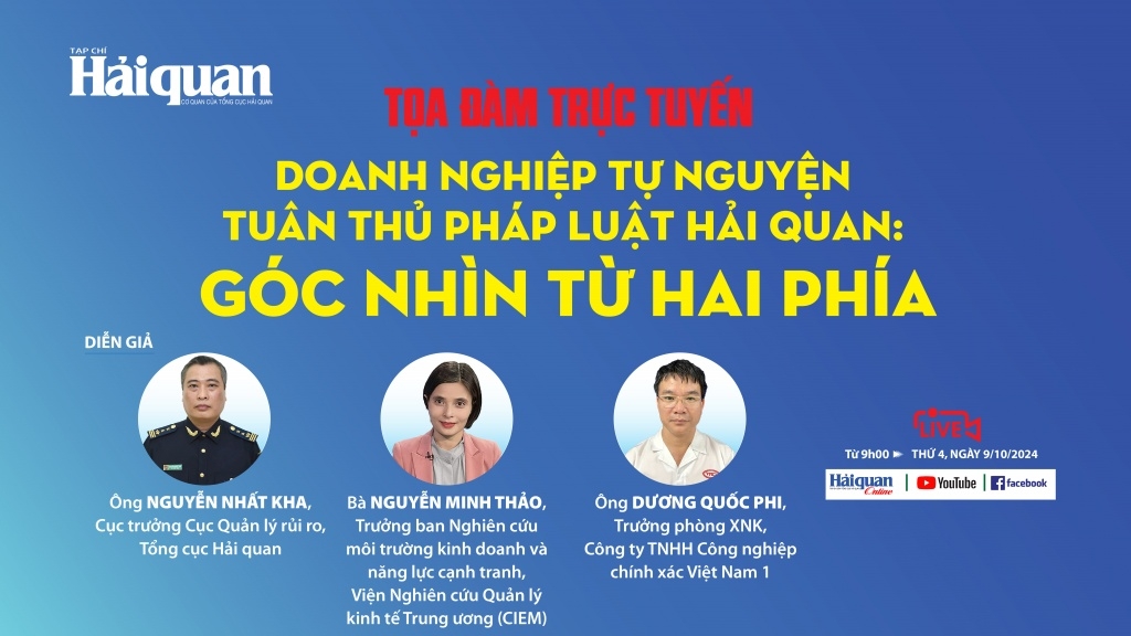 Online Talk show “Enterprises voluntarily comply with Customs law:  Perspectives from both sides” to kick off from 9 am to 11 am on October 9