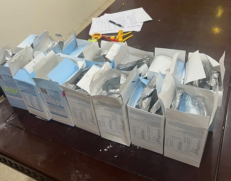 The drugs were disguised under milk cartons that were seized.