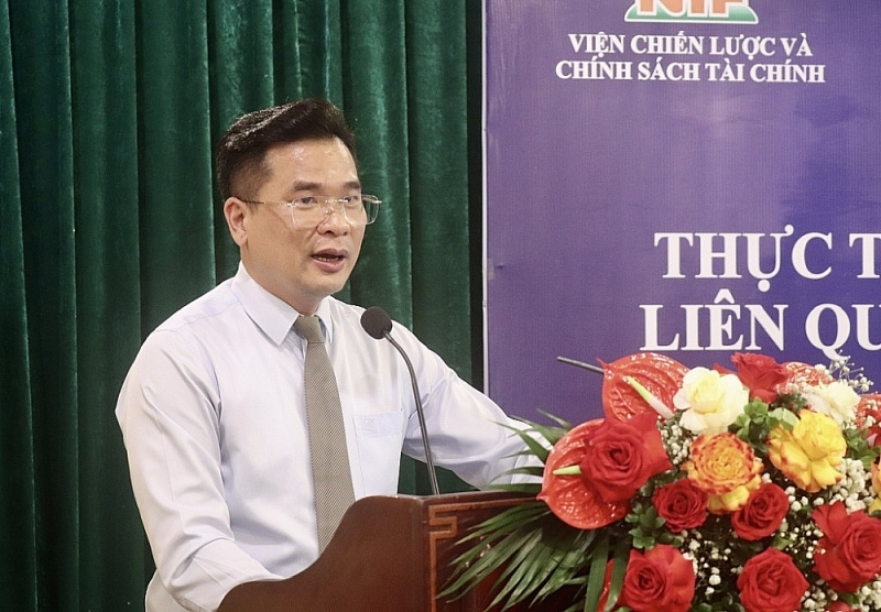 Dr. Nguyen Nhu Quynh, Director of the Institute of Strategy and Financial Policy, spoke. Photo: NV