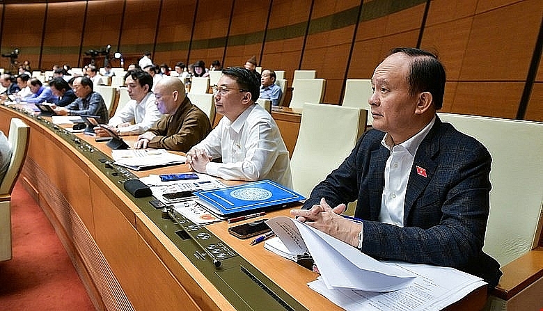 National Assembly deputies attending the meeting. Photo: National Assembly