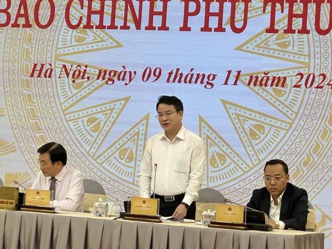 Deputy Minister of Planning and Investment Tran Quoc Phuong speaks at Government’s regular press conference (Photo: VNA)