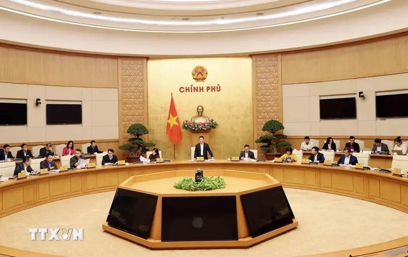 Deputy Prime Minister Ho Duc Phoc speaks at the Anti-Money Laundering Steering Committee's meeting on December 12. (Photo: VNA)