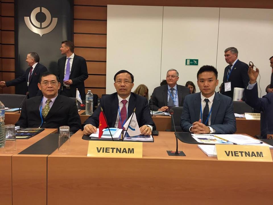 the general director of vietnam customs mr nguyen van can is attending the 127th128th session of wco