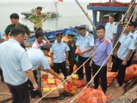 2 tons of firecrackers were seized on Van Gia island - Quang Ninh
