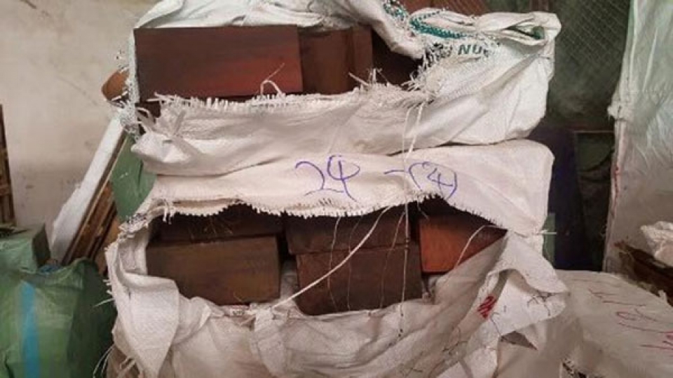 seized smuggling timbers declared as wooden handicraft goods