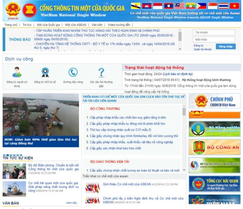 vietnam prepares exchanging asean customs declaration via national single window