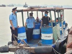 Quang Ninh Customs seizes 2,000 lites of undocumented oil
