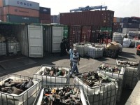 Inspecting 20 imported scrap containers