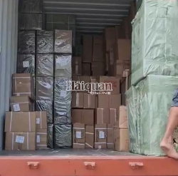 Container of smuggled goods declared as imported fabric materials seized