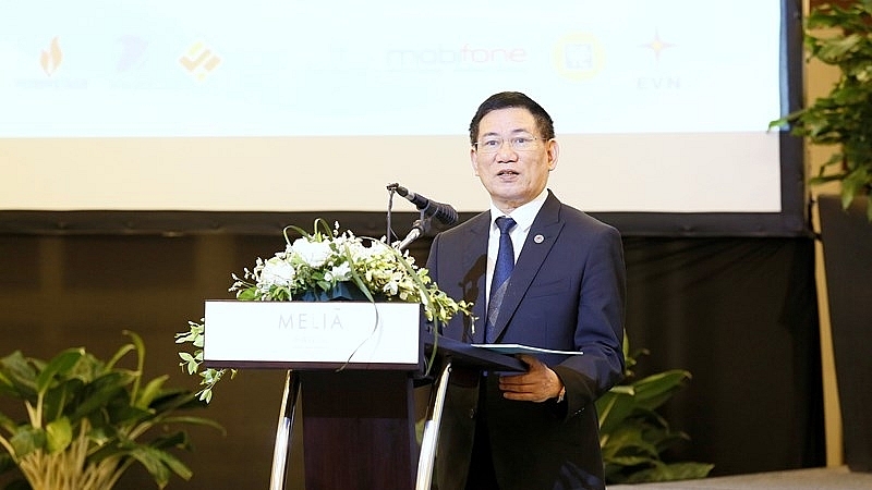 Minister of Finance Ho Duc Phoc speaks at the Conference.