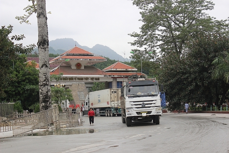 Operations at Thanh Thuy International Border Gate (Ha Giang). Photo: N.Linh