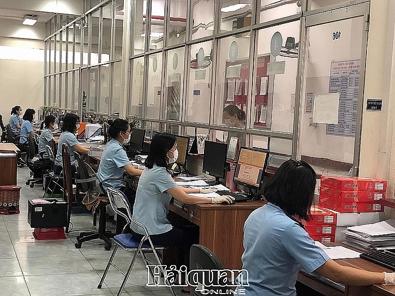 The Investment Customs Branch officers at work (HCM City Customs Department). Photo: T.H