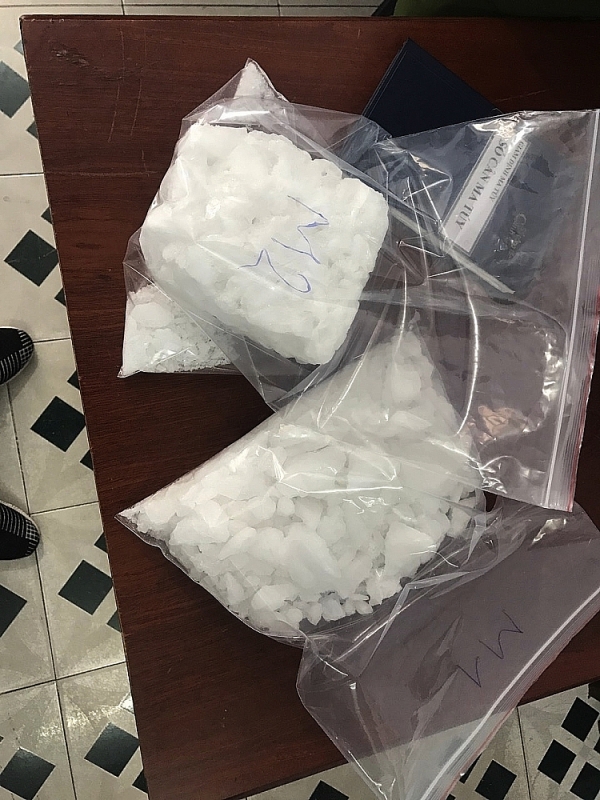 Drug exhibits were seized at Bo Y border gate area. Photo: Collaborators