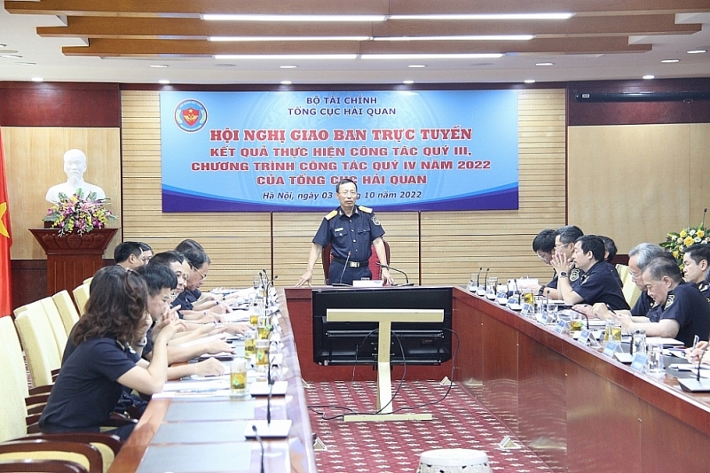 The meeting at the headquarters of the General Department of Customs. Photo: T.Binh 