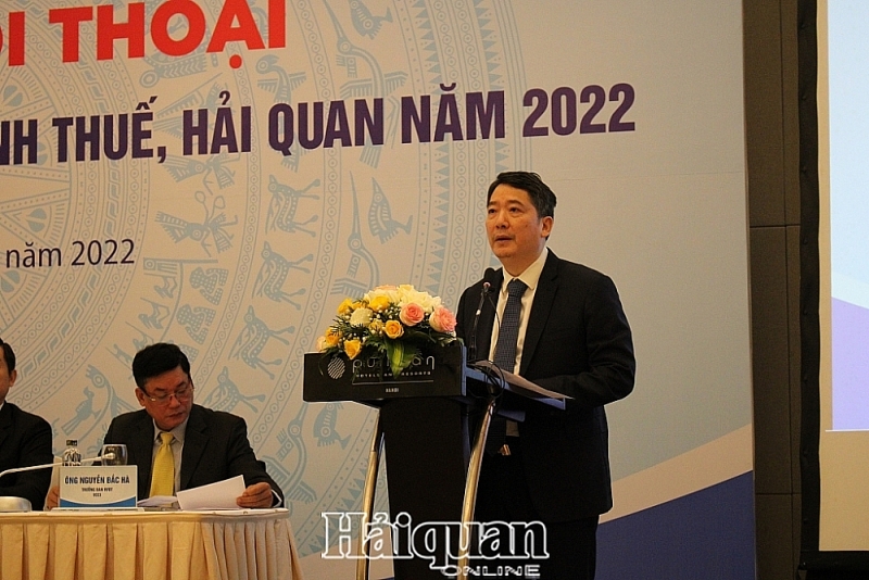Deputy Minister of Finance Cao Anh Tuan speak at the conference. Photo: H.Nu
