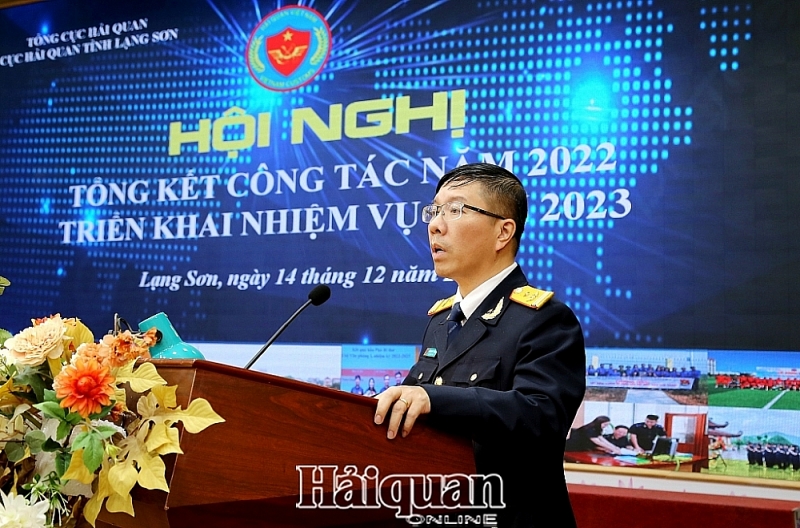Deputy Director General Luu Manh Tuong delivers a speech at the conference. Photo: H.Nu