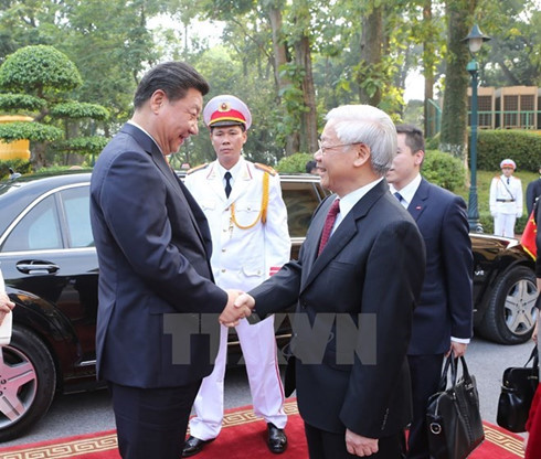chinese press highlights vietnamese party chiefs visit