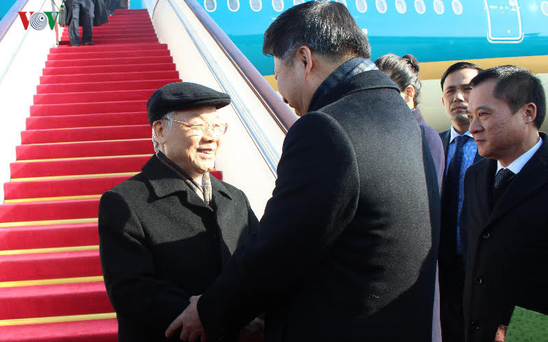 china rolls out the red carpet for party general secretary trong