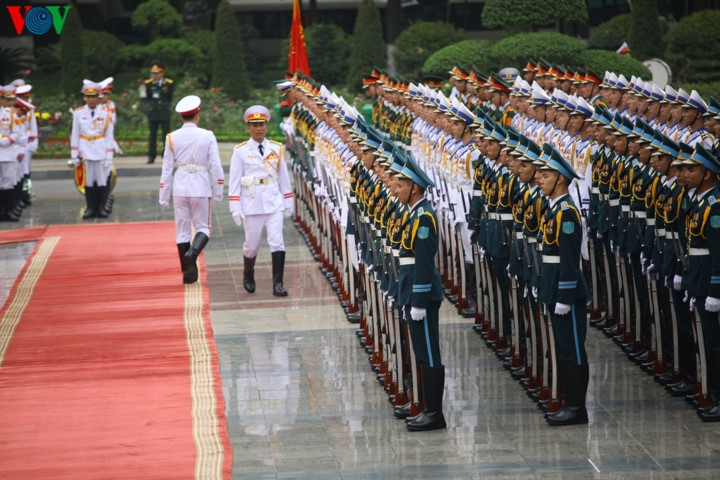 official welcoming ceremony for argentine president