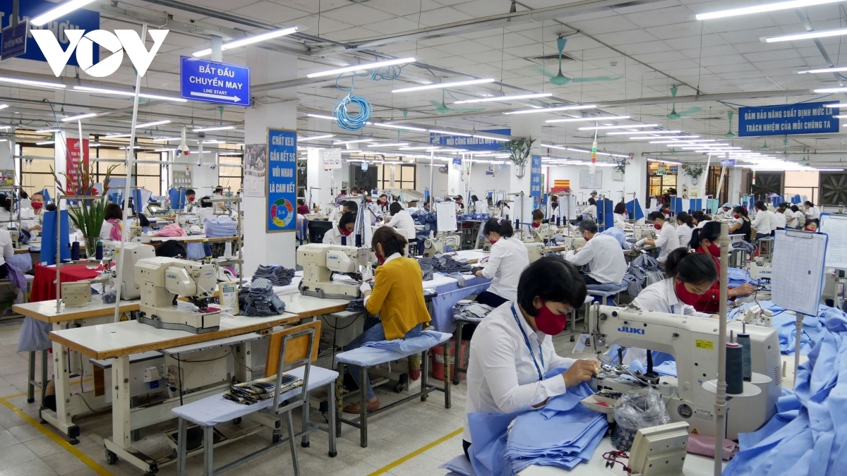  Production lines at Garment 10 Corporation are disinfected to ensure safety of employees.