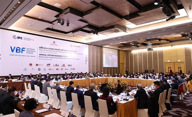 PM attends Vietnam Business Forum's high-level session hinh anh 2