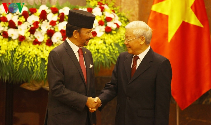 official welcoming ceremony for sultan of brunei in hanoi