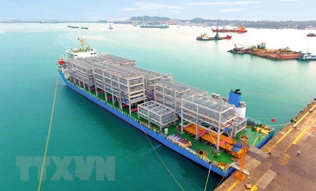 Doosan Vina exports 1,200 tonnes of modules to Singapore hinh anh 1